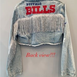 Buffalo Bills crop Jean jacket! Size small